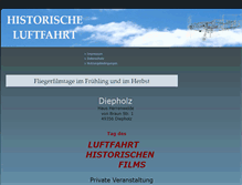 Tablet Screenshot of historischeluftfahrt.de
